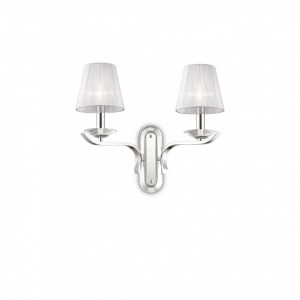 Aplica Pegaso 059211, 2xE14, alba+crom, IP20, Ideal Lux