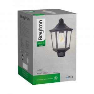 Aplica pentru exterior Dublin, 1 bec, dulie E27, neagra, Braytron [3]- savelectro.ro