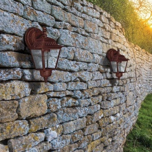 Aplica pentru exterior York, 1 bec, dulie E27, maro, metal, sticla, Klausen [3]- savelectro.ro