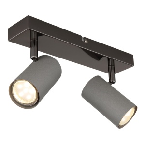 Aplice, Aplica Robby 2xGU10, metal negru-crom si gri mat, Globo Lighting - savelectro.ro