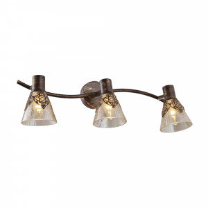 Corpuri de iluminat, Aplica Tesoro KL6459, 3xE14, maro+crem, IP20, Klausen - savelectro.ro