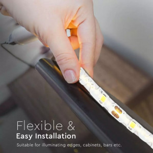 Banda led flexibila SMD 2835 V-TAC, lumina neutra(4000K), 3.6W/m, 400lm/m, 60 leduri/m, 12V, IP20 [3]- savelectro.ro