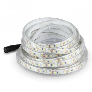 Banda led SMD 3528 V-TAC, lumina calda(3000K), 8W/m, 800lm/m, 120 leduri/m, 12V, IP65 [7]- savelectro.ro