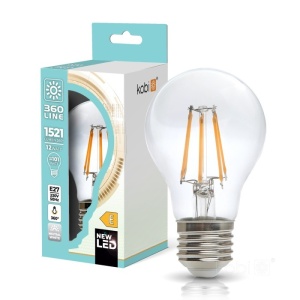 Becuri cu LED, Bec LED 12W(100W) Kobi, E27, 1521 lm, lumina neutra(4000K), stil vintage, clasa energetica E - savelectro.ro