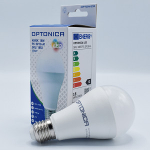 Bec led 18W (110W), E27, 1440 lm,  lumina neutra (4500K), opal, Optonica