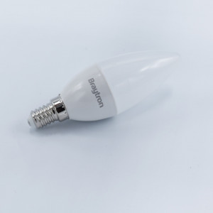 Bec led lumanare 7W (45W), E14, C37, 560lm, lumina calda (3000K), opal, Braytron