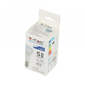 Becuri LED E14, Bec LED 6W(40W) V-TAC R50, E14, 470 lm, cip Samsung, lumina rece (6400 K), clasa energetica G - savelectro.ro