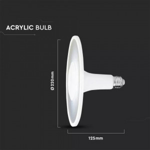 Bec LED Acrilic UFO V-TAC, 18W(70W), E27, 920 lm, lumina rece (6400K), alb, clasa energetica G [6]- savelectro.ro