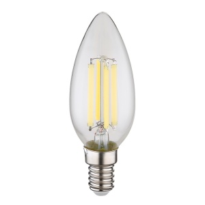 Becuri cu LED, Bec LED lumanare 6W, E14, 800 lm, Globo, lumina neutra (4000 K), transparent, clasa energetica E - savelectro.ro
