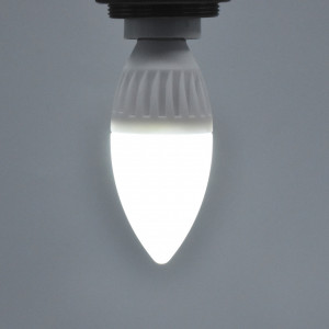 Bec led lumanare 9W (90W), E14, 900 lm, lumina rece (6000K), A+, opal, Kobi
