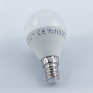 Bec led sferic 8.5W (60W), E14, G45, 806lm, lumina rece (6000K), opal, Optonica