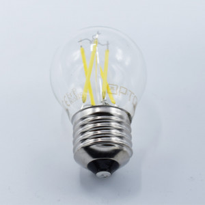 Bec led sferic Vintage filament 4W (32W), E27, G45, 400lm, lumina rece (6000K), clar, Optonica