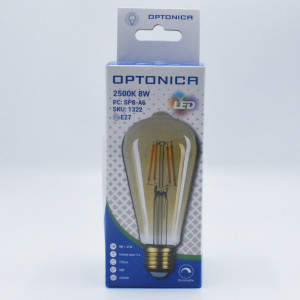 Bec LED Vintage dimabil 8W (55W), 700 lm, lumina calda (2500K), A+, Optonica
