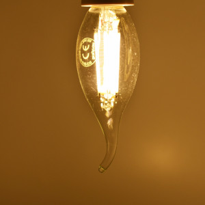 Bec led flacara Vintage filament 4W (38W), E14, 440lm, lumina calda (2700K), clar, Braytron