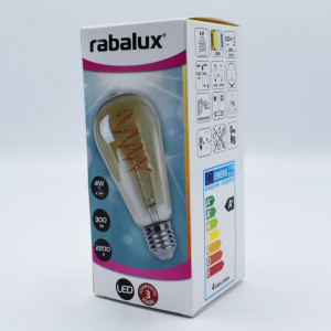 Bec led Vintage Filament Avocado 4W(28W), E27, 300lm, lumina calda(2200K), auriu, Rabalux