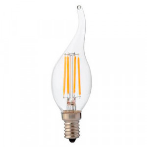 Becuri Vintage, Bec LED Vintage filament Horoz Electric, 6W(48W), E14, forma flacara, 700 lm, lumina neutra (4200K), clasa energetica E - savelectro.ro