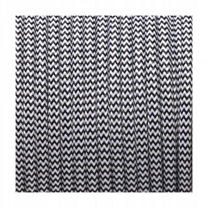 Cablu Textil Alb-Negru 2x0,75
