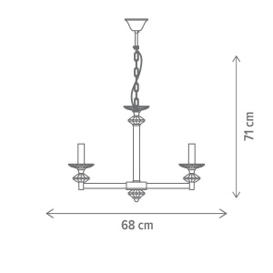 Candelabru Angelyc SP8, 8xE14, cupru, Klausen [3]- savelectro.ro