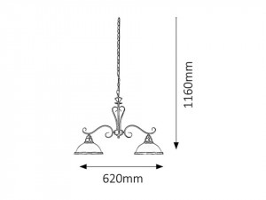 Candelabru Elisett 2757, 2xE27, alb+bronz, IP20, Rabalux [4]- savelectro.ro