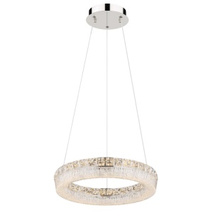 Candelabru LED Laurel 24W, 2200 lm, lumina calda/neutra/rece, cristale, Ø40 cm, telecomanda, dimabil, crom, Globo Lighting [5]- savelectro.ro