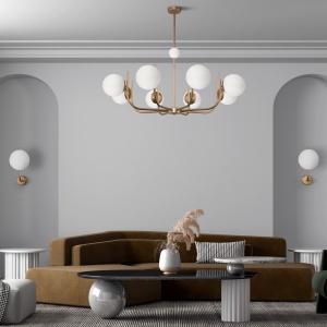 Candelabru Rendez-Vous MOD109PL-08BS, 8xE14, arama+alb, IP20, Maytoni [2]- savelectro.ro