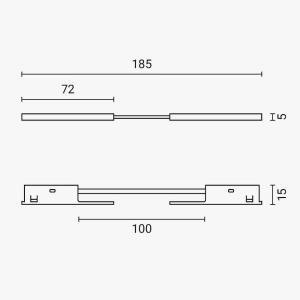 Conector de colt pentru sina magnetica M05, negru, Optonica [2]- savelectro.ro