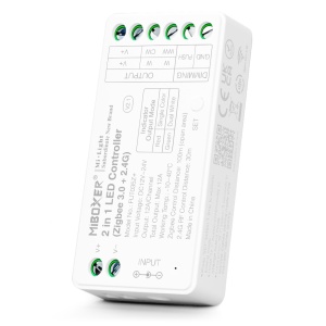 Controler LED Smart MiBoxer SW5 5in1 Tuya WiFi, 12-24V, 12A , pentru banda LED monocolor/CCT/RGB/RGBW/RGB+CCT