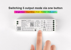 Controller LED Smart 5 in 1, compatibil Alexa si Google Home, Miboxer