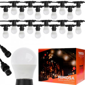 Ghirlanda luminoasa 10 metri, protectie IP44 + 20 becuri led 3W, sferice, lumina calda [1]- savelectro.ro