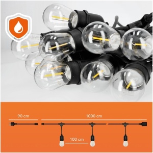 Ghirlanda luminoasa Mimosa, 10 becuri 1W incluse, 10 metri, dulie E27, protectie IP44 [5]- savelectro.ro