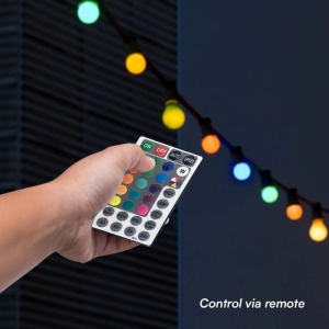 Ghirlanda luminoasa RGB cu telecomanda 15 becuri, 7.5W, 30lm/bec, 13 metri, IP44, V-TAC [7]- savelectro.ro