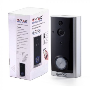 Interfon Smart video V-TAC, audio 2 directii, Wi-Fi, night vision, negru [9]- savelectro.ro