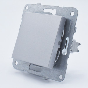 Intrerupator simplu, 10A, IP20, Argintiu, Panasonic Arkedia Slim / Karre Plus