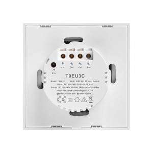 Intrerupator triplu smart, sticla securizata alba, montaj in doza, compatibil Alexa si Google Assistant, Sonoff [5]- savelectro.ro