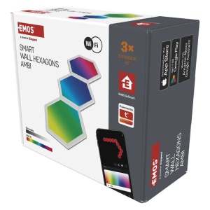 Kit Extensie GoSmart Hexagon, 3 panouri LED, 1,8 W, RGBIC, WiFi [9]- savelectro.ro