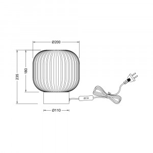 Lampa de birou BR-BV01-00093, cu intrerupator, 1xE27, neagra+alba, IP20, Braytron [4]- savelectro.ro