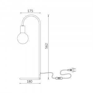 Lampa de birou BR-BV04-00035, cu intrerupator, 1xE27, neagra, IP20, Braytron [4]- savelectro.ro