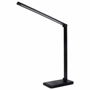 Lampa de birou cu incarcare Wireless Wise LED, 7W, temperatura de culoare ajustabila(3000/4500/6500K), 670 lm, neagra, Klausen [2]- savelectro.ro