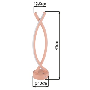 Lampa de birou LED Hela 58457P, reincarcabila, 1W, 70 lm, lumina calda, peach fuzz [10]- savelectro.ro