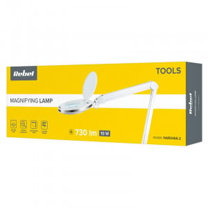 Lampa de birou LED Rebel NAR0465-2, cu lupa, cu clema, 10W, 730lm, lumina rece, Rebel [3]- savelectro.ro