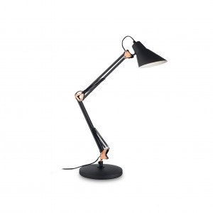 Lampa de birou Sally 061160, cu intrerupator, orientabila, 1xE27, neagra, IP20, Ideal Lux