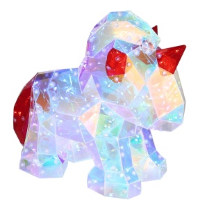 Corpuri de iluminat pentru copii, Lampa de veghe LED forma de unicorn 3W, lumina rece (6000K), IP20, USB, transparent/rosu - savelectro.ro