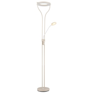 Lampadar LED Ebro, 24W, 2100 lm, lumina calda (3000 K), dimabil, nisipiu+alb, Globo Lighting