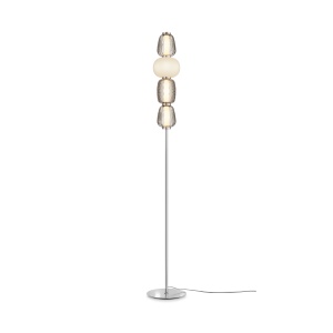 Lampadare, Lampadar LED Pattern MOD267FL-L32CH3K, cu intrerupator, 32W, 4500lm, lumina calda, IP20, crom+alb+gri, Maytoni - savelectro.ro