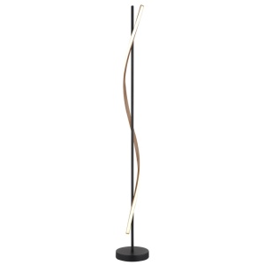 Lampadar LED Watkins 30W, 1225 lm, lumina calda (3000K), 150 cm, negru mat+imitatie lemn, Globo Lighting [6]- savelectro.ro