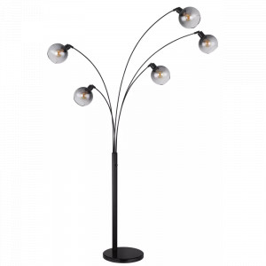 Lampadar Seymour 58228NBS, cu intrerupator, 5xE27, fumuriu+negru, IP20, Globo [3]- savelectro.ro