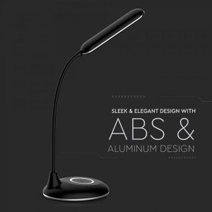 [Lichidare stoc]Lampa de birou LED 218604-VT, incarcare wireless, dimabila, 4W, 400lm, lumina calda, neutra, rece, neagra, IP20, V-TAC [6]- savelectro.ro