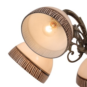 Lustra Ava, 5xE27, bronz antichizat + alb, Klausen [2]- savelectro.ro