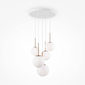 Lustra Basic Form MOD321PL-05G, 5xE14, alba+aurie, IP20, Maytoni [1]- savelectro.ro