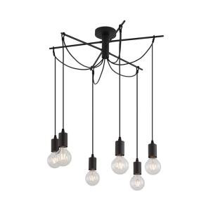 Lustra BR-BV04-00045, 6xE27, neagra, IP20, Braytron [1]- savelectro.ro